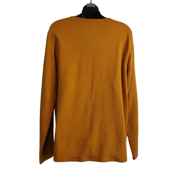 Levi's Men's Gold/Yellow Wallfe Knit Longsleeve T-shirt Size L - Picture 2 of 5